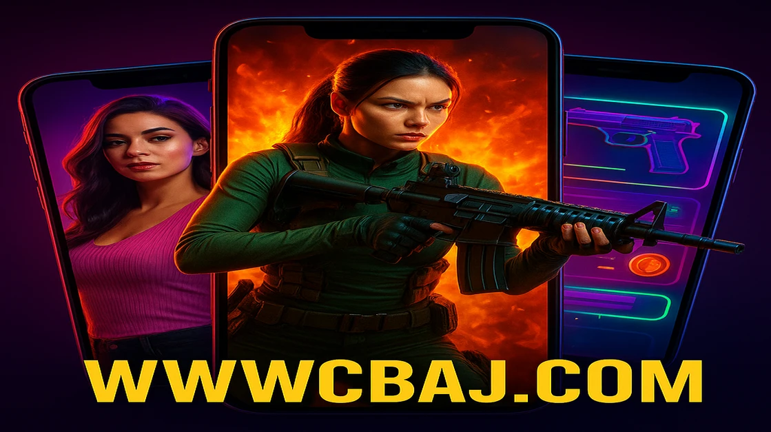 পিস্তল হাতে একটি শক্তিশালী নারী যোদ্ধার ত্রয়ী-চিত্র cbaj অ্যাপে অ্যাডভেঞ্চার-ধরনের গেমগুলোর উচ্চমানের গ্রাফিক্স ও অ্য্যাকশন-ভিত্তিক থিম প্রদর্শন করছে।